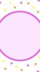 ピンクとパープルのポップなフレーム