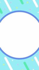 ブルーのポップなフレーム