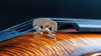 Close-up violin bridge