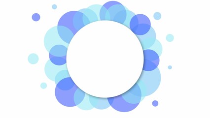 ブルーの水玉のフレーム