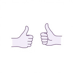 two thumbs-up hand gestures rendered in a minimalist