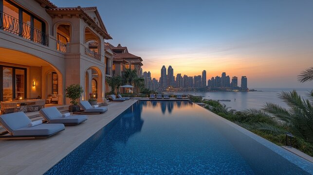 Luxurious beachfront villa with infinity pool