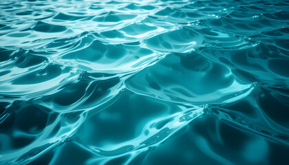 Obraz premium Tranquil turquoise ocean waves gently rolling under sunlight perfect for travel and nature projects