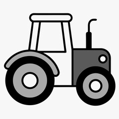 tractor isolated on white