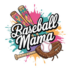 Baseball Mama Baseball T-shirt Design