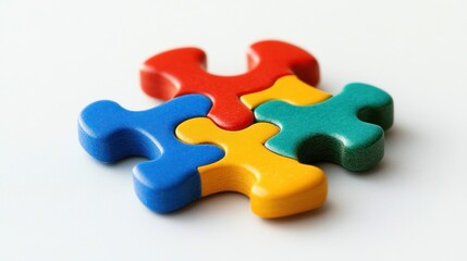 Obraz premium Front-Facing Colorful Puzzle Piece