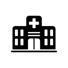 Hospital sign icon with transparent background 