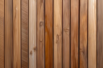 Fototapeta premium Sleek Modern Wooden Acoustic Panel Wall with Vertical Pine Slats, Slightly Weathered Finish, Rough Yet Polished Texture, Contemporary Organic Look, Ideal for Web Banners