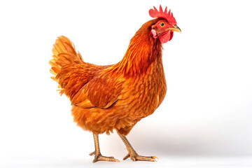 Fototapeta premium Rhode Island Red Hen: Poultry Breed, Farm Animal, Chicken