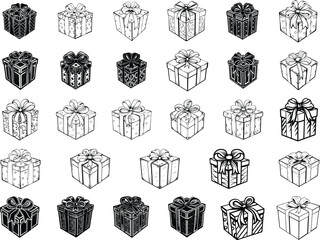 Obraz premium Gift Box SVG Bundle