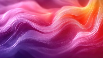 Obraz premium Colorful, flowing, abstract waves shimmer with light, creating a mesmerizing and vibrant background