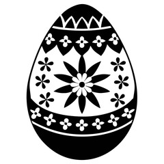 Easter Egg Vector Illustration with Floral and Geometric Patterns