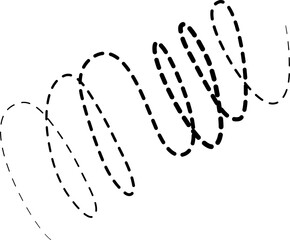 Spiral line dashed, wave, swirls, twirls