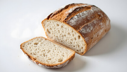 A Loaf of Crusty Artisan Bread, Perfectly Baked and Ready to Slice