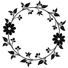 floral border vector art design