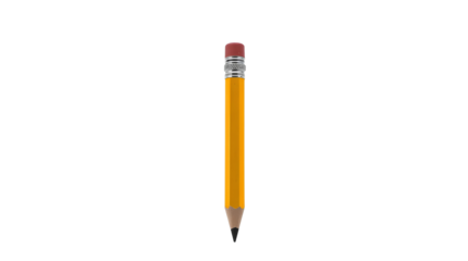 Photo of pencil and eraser isolated on transparent background.png