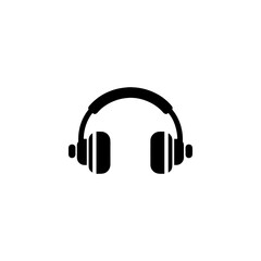 Headphone line art silhouette vector illustration 