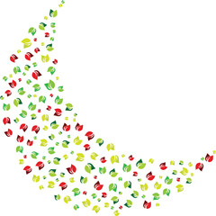 Leaf Crescent Moon Design - Nature Inspired Art