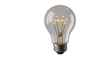 bulb 3d isolated on transparent white background png