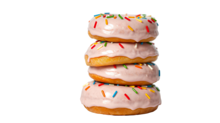 Photo of Donuts isolated on transparent background.png