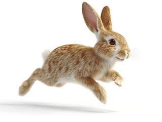 Obraz premium 3D rabbit, jumping over 