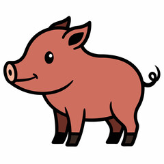 Obraz premium cartoon pig cartoon
