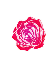 red rose isolated on white background