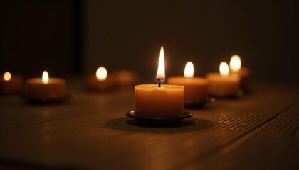 Tranquility in flickering candlelight