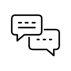 Fototapeta premium Chat Bubbles Representing Communication in Simple Line Art 