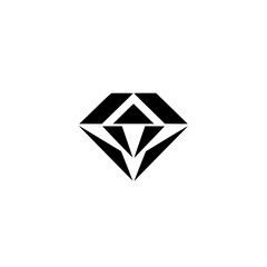 Minimalist Black Diamond Logo on White Background