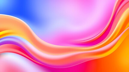 Fototapeta premium Vibrant 3D abstract background with smooth, flowing gradients in warm hues