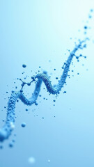 Obraz premium NAD+ supplement depicted as a microscopic, high-resolution image of blue crystals with DNA strands.