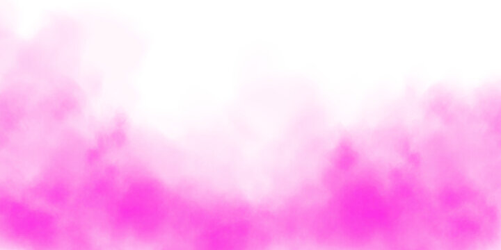 Magic pink smoke with glitter and small particles of twinkling stars. Fog with luminous particles. Pink vapor with stardust. Morning fog over land or water surface, magic haze. Fog or smoke. PNG.