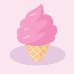 a ice cream pink design flavour 