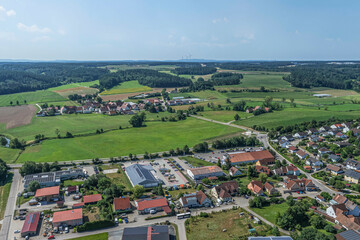 Ausblick auf das Tal der Fränkischen Rezat rund um Sachsen bei Ansbach