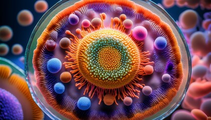 Explore the intricate world of microbial structures.  