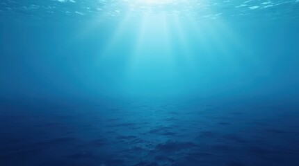 Wide deep cobalt gradient, sea depth effect, layered blues, thin horizon lines, tranquil ocean mood