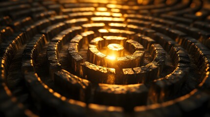 Golden Spiral Maze Center Light