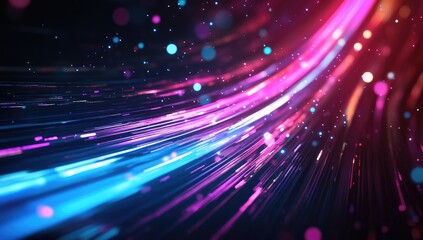 Obraz premium Vibrant Pink Blue Purple Light Trails Abstract Background