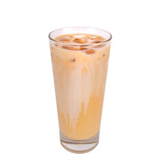 Iced milk tea, iconic Hong Kong tea restaurant drink, rich tea flavor, creamy texture, perfect cold refreshment for hot weather