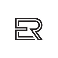 E & R letter logo design