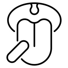 Tongue Depressor Line Icon