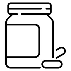 Vitamin Capsule Line Icon