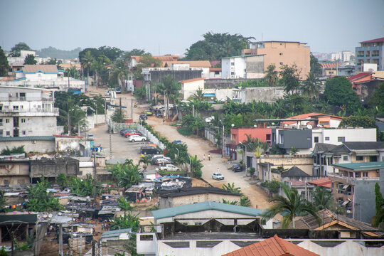 Cityscape of the Attoban district in Abidjan