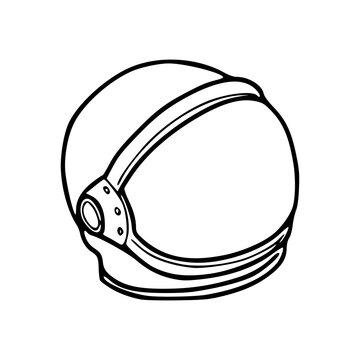 astronaut helmet vector illustration