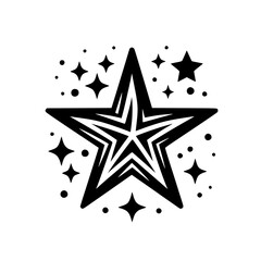 Black & White Starburst Vector Illustration