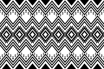 Black and white , Geometric, seamless,pixel traditional ethnic, thai pattern, fabric pattern for textiles, rugs, wallpaper, clothing, sarong, batik, print, background, cover, illustration, vector.
