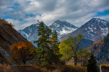 Obraz premium The Lake Issyk also known as Issyk Lake is a lake in Kazakhstan fed by the Issyk River.