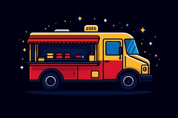 Vintage cartoon illustration of a red double-decker bus in London, showcasing retro transport vehicles like cars, vans, and trucks in an isolated city setting