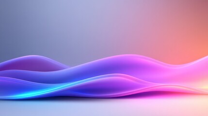 Fototapeta premium Abstract Colorful Waves: A Serene Digital Art